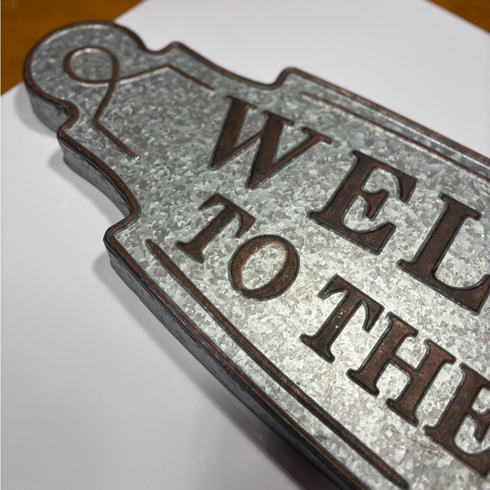 galvanized metal "Welcome to the Farm" sign wall welcome - Picture 3 of 10